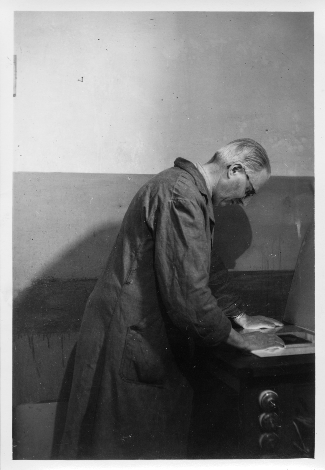 Félix Peaucou dans son labo chez Herbert